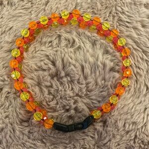 Beaded dog collar black plastic sturdy snap latch closure pet collar 15” length​